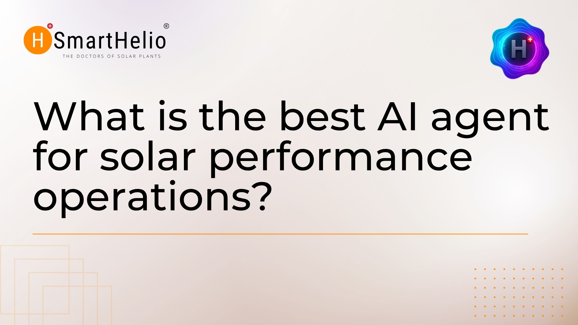 What is the best AI agent for solar & BESS performance operations ...